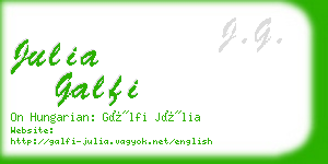 julia galfi business card